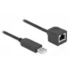 Sériový spojovací kábel DeLOCK 64163 USB 2.0 Type-A na RS-232 RJ45 50 cm čierny