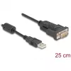 DeLOCK adaptér USB 2.0 Type-A na sériový RS-232 D-Sub 9-pinový konektor samec 0,25 m
