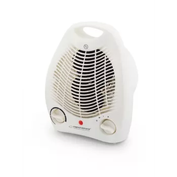 Elektrické vykurovanie miestnosti ESPERANZA EHH011 1000/2000 W, biela, nastaviteľný termostat, otočný ovládač