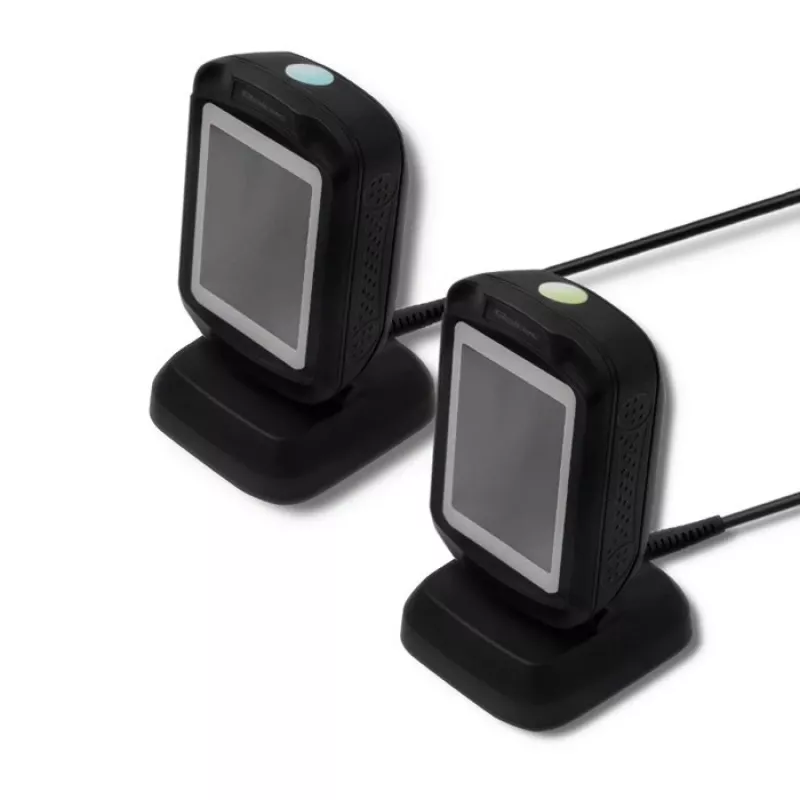 Pevný 1D/2D čítač čiarových kódov QOLTEC 50864, LED senzor, USB (káblový), čierny, 145×85×80 mm