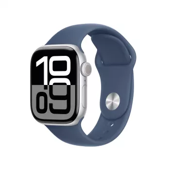 Apple Watch S10 hliník Cellular 42mm strieborná (športový remienok Denim) S/M