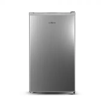 Chladnička Goddess | GODRSE085GS8SSE | energetická trieda E | voľne stojaca | chladnička bez mrazničky | výška 85 cm | úžitkový objem chladiacej časti 90 L | 39 dB | strieborná