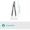 Nožnice na konáre GARDENA EnergyCut Pro S, 60 cm rukoväť, sivá/tyrkysová