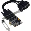 Exsys EX-44384 Karta PCIe 4x sériový RS-232 DB9, Low Profile