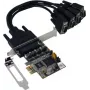 Exsys EX-44384 Karta PCIe 4x sériový RS-232 DB9, Low Profile
