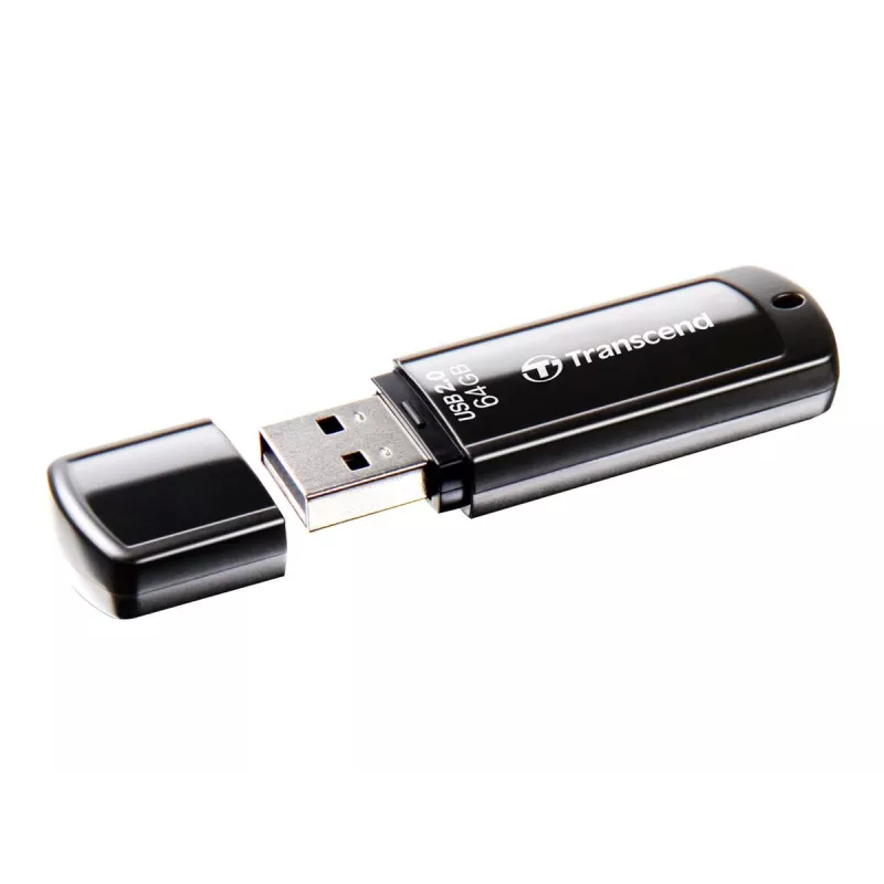 USB flash disk Transcend JetFlash 350 64GB, USB 2.0, čierny