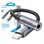 Audio adaptér Vention Lightning na 3,5 mm BMBHA, Lightning na 3,5 mm káblový adaptér s 0,1 m káblom, sivý