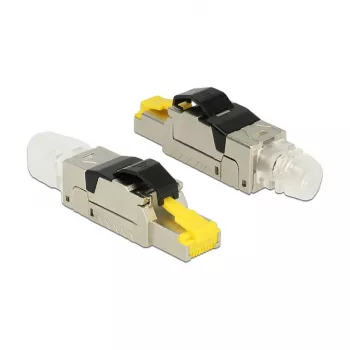 Káblový konektor RJ45 DeLOCK 86485 čierny strieborný transparentný žltý