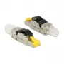 Káblový konektor RJ45 DeLOCK 86485 čierny strieborný transparentný žltý