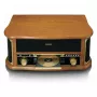 Remeňový audio gramofón Lenco TCD-2551WD Wood – Bluetooth, CD, kazeta, AM/FM, USB kódovanie, 33/45/78 ot/min