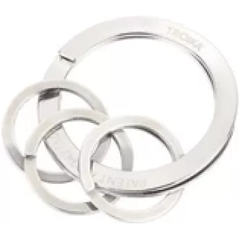 Kľúčenka TROIKA NAIL GUARD strieborná nerezová oceľ 6 mm výška 3,5 cm priemer