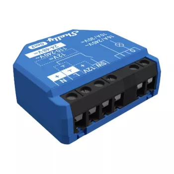 Inteligentný spínač Shelly 1 Gen3 – bezdrôtový, 240 V AC, plastové puzdro, 42×16×37 mm, balenie 4 ks