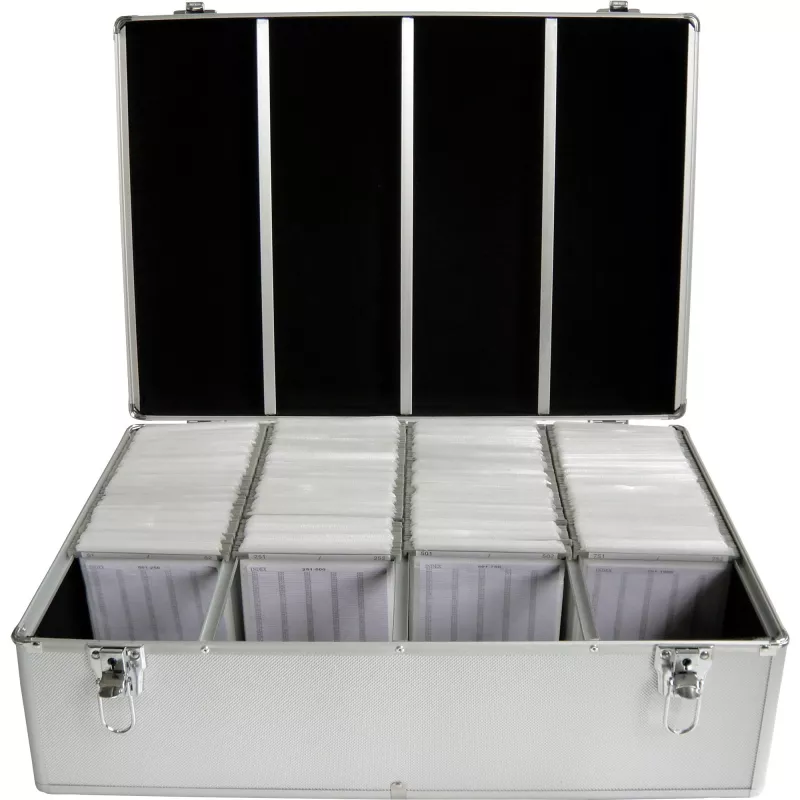 Box na disky MediaRange BOX78 pre 1000 diskov strieborný