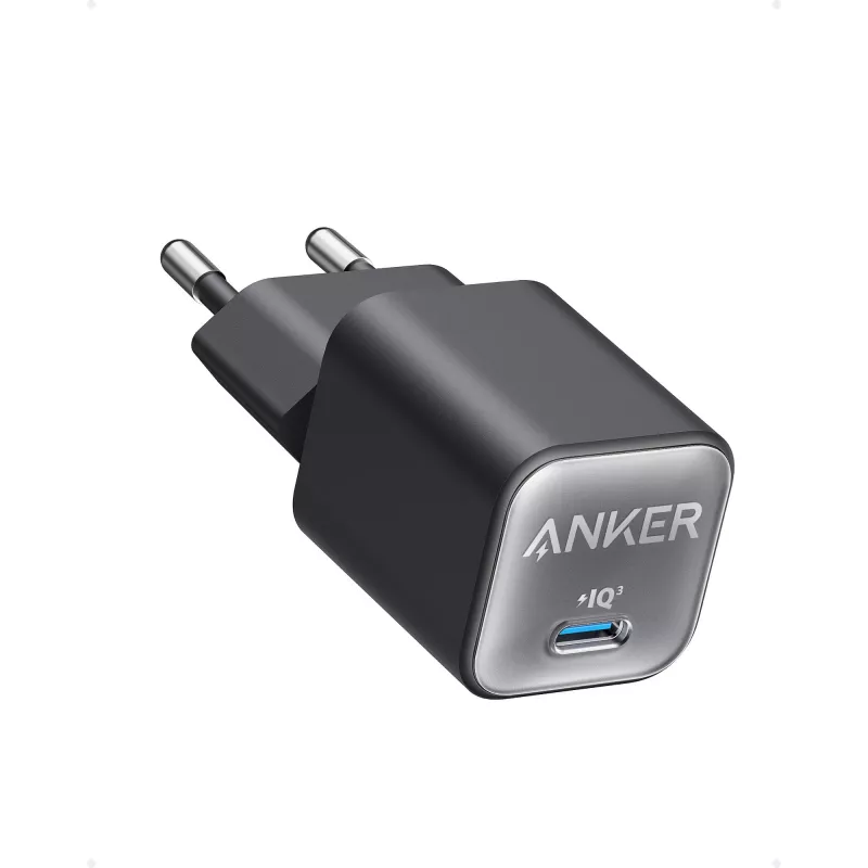 Interiérová AC nabíjačka Anker 511 Nano 3 — 30W, 1× USB-C, 100–240V, čierna