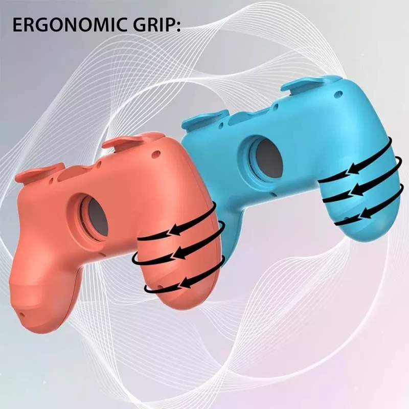Držiak ovládača Subsonic Joy-Cons komfortný grip Switch & Switch 2 ružový tyrkysový