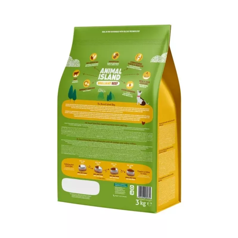 ANIMAL ISLAND Brilliant beef - suché krmivo pre psy - 3 kg
