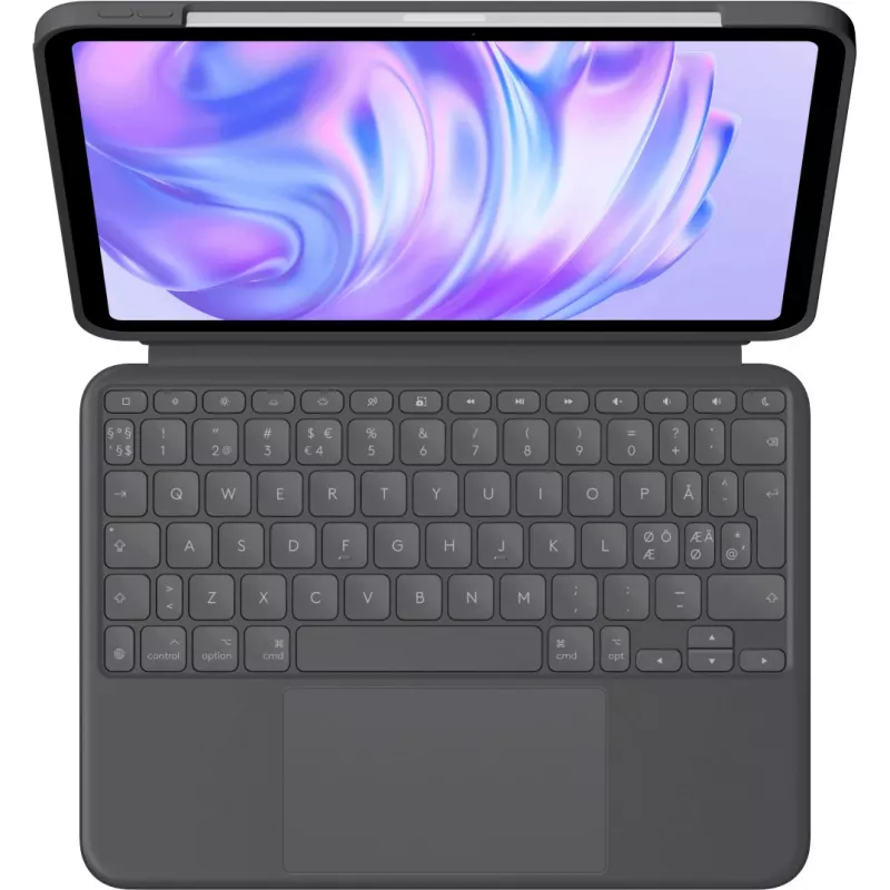Klávesnica Logitech Combo Touch QWERTY dánska fínska nórska švédska Smart Connector grafitová