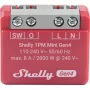 Inteligentný spínač Shelly 1PM Mini Gen4, bezdrôtový 110–240 V AC, max. 8 A / 2000 W, plastové puzdro 34×16×29 mm