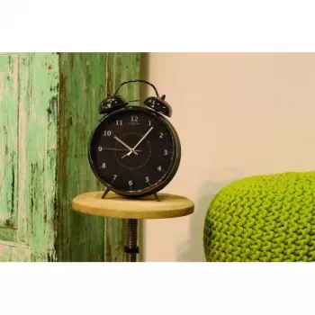 NeXtime hodiny 5113zw Wake Up Alarm, 23x30, čierna/tyrkysová