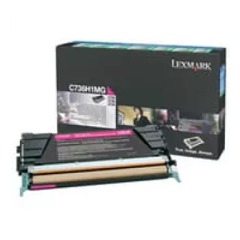 Lexmark - tonerová kazeta - vysoká výťažnosť - 1 x purpurová - 10000 strán - LRP / LCCP (0C736H1MG)