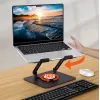 Stojan na notebook MEDIA-TECH MT2662 – výškovo nastaviteľný, skladací z hliníka pre 10–17