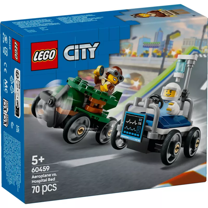 LEGO CITY 60459 Lietadlo vs. nemocničná posteľ