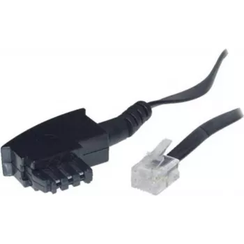 S/CONN 6m TAE-F – RJ 11 čierny transparentný ShiverPeaks