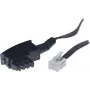 S/CONN 6m TAE-F – RJ 11 čierny transparentný ShiverPeaks