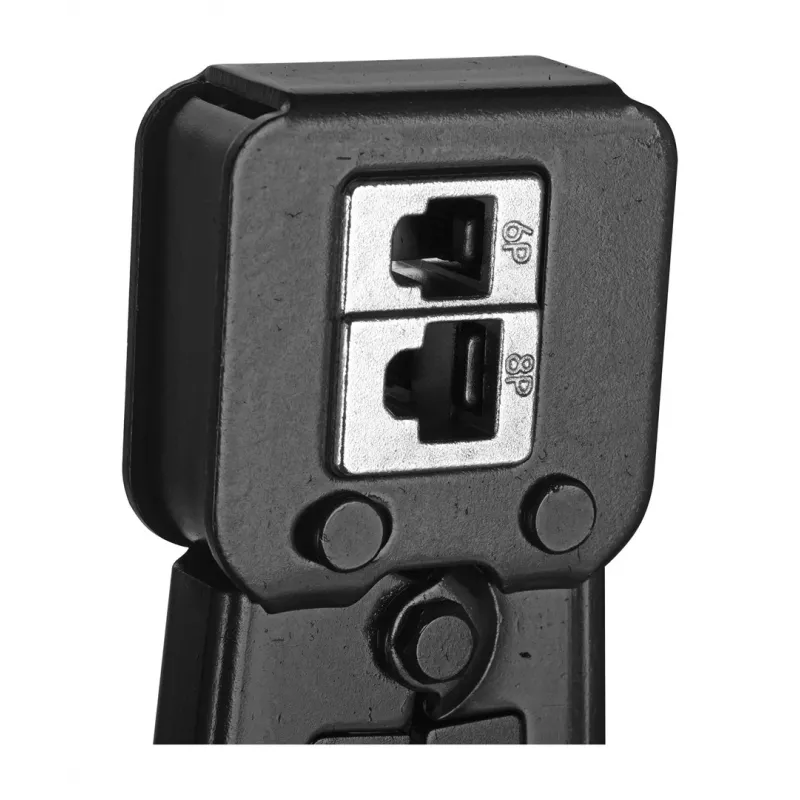Krimpovacie kliešte Alantec NI040 pre RJ-45 konektory, oceľová konštrukcia, plastové rukoväte, čierna/modrá