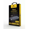 Gembird A-CM-COMBO7-01 dokovacia stanica/port replikátor pre notebook USB 3.2 Gen 1 (3.1 Gen 1) Type-A sivý