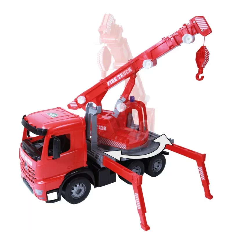 Mechanický hračkársky žeriav Lena 02175EC, 70 cm, jednotlivé hnedé auto