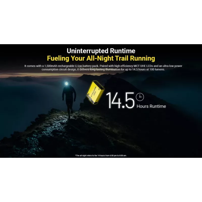 Nitecore UT27 MCT čierna, žltá čelová lampa LED