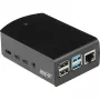 JOY-IT RPI CASE ALU06 - puzdro pre Raspberry Pi 4, hliník, čierne (RB-ALUCASEP4+06)