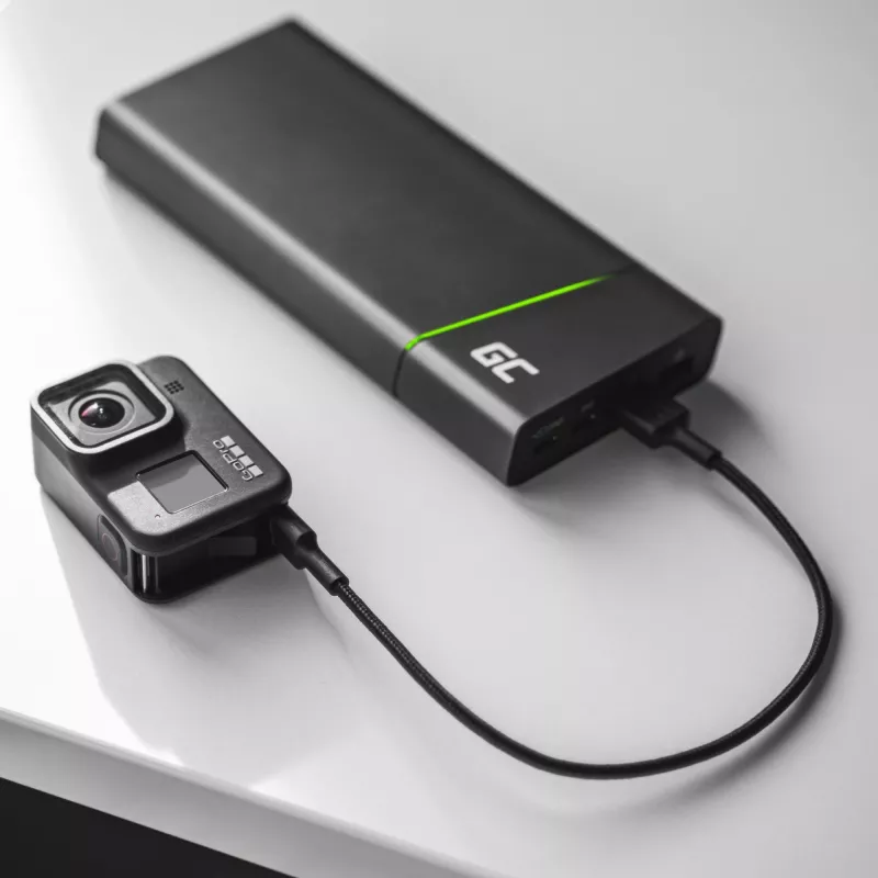 USB kábel Green Cell KABGC19 USB 2.0 2m USB A USB C čierny