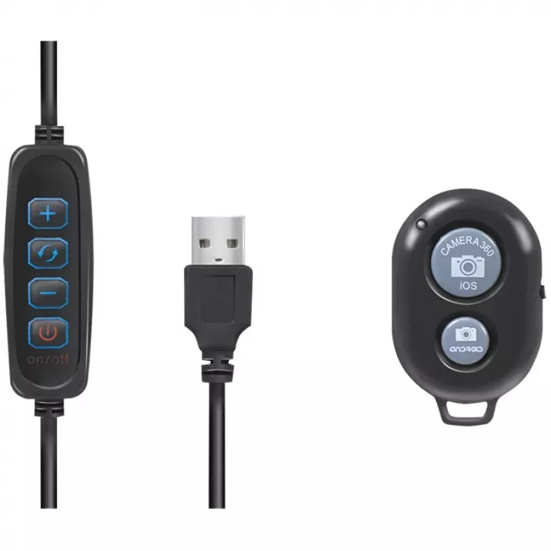 LogiLink prstencové svetlo so statívom a diaľkovým spúšťačom pre smartfóny od 10,16 cm – 17,78 cm (4 – 17,80 cm (7)), – 1 ks (AA0152)