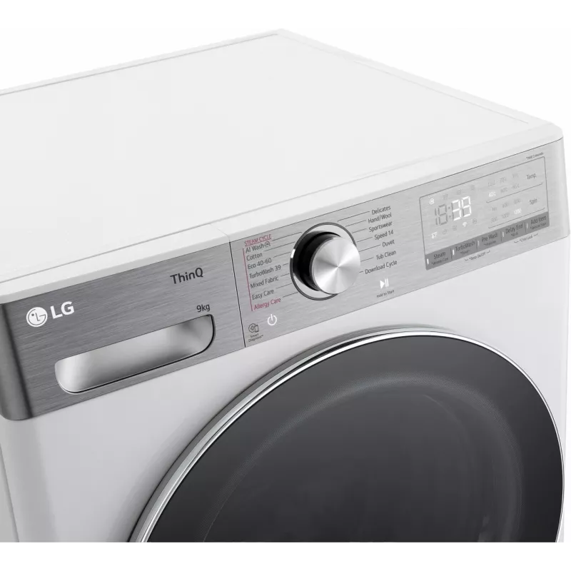 LG F2WR909P3W práčka, 9 kg, 47,5 cm, 1200 ot/min