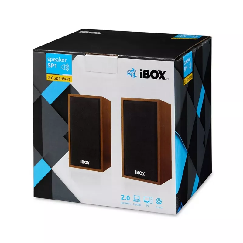 Reproduktory IBOX IGLSP1 káblové 2.0 stolové reproduktory 10 W čerešňová
