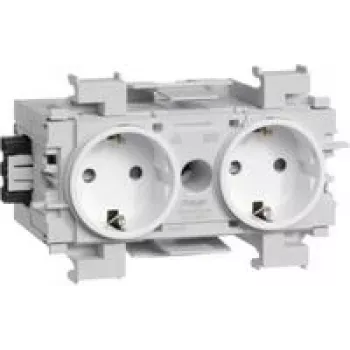 HAGER GS20019016 zásuvka 2-násobná Wago technológia zastrčenia/svorky (GS20019016)
