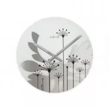 NeXtime hodiny 8088 Grass, Ø43 cm, nástenné hodiny, sivé