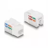 DeLOCK Keystone LSA sada RJ45 RJ11 Cat.6 čierna držiak so sponou