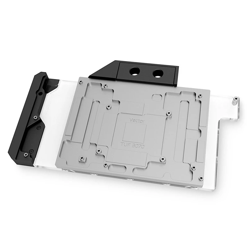 Water block EK Water Blocks akryl meď čierna nikel transparentná