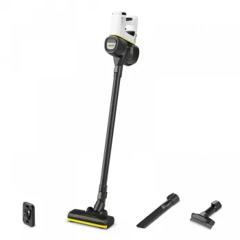 Kärcher VC 4 2-in-1 akumulátorový vysávač, bezvreckový, bezdrôtový, 21,6 V Li-Ion, 30 min. výdrž, HEPA, 2 rýchlosti, žltá/čierna