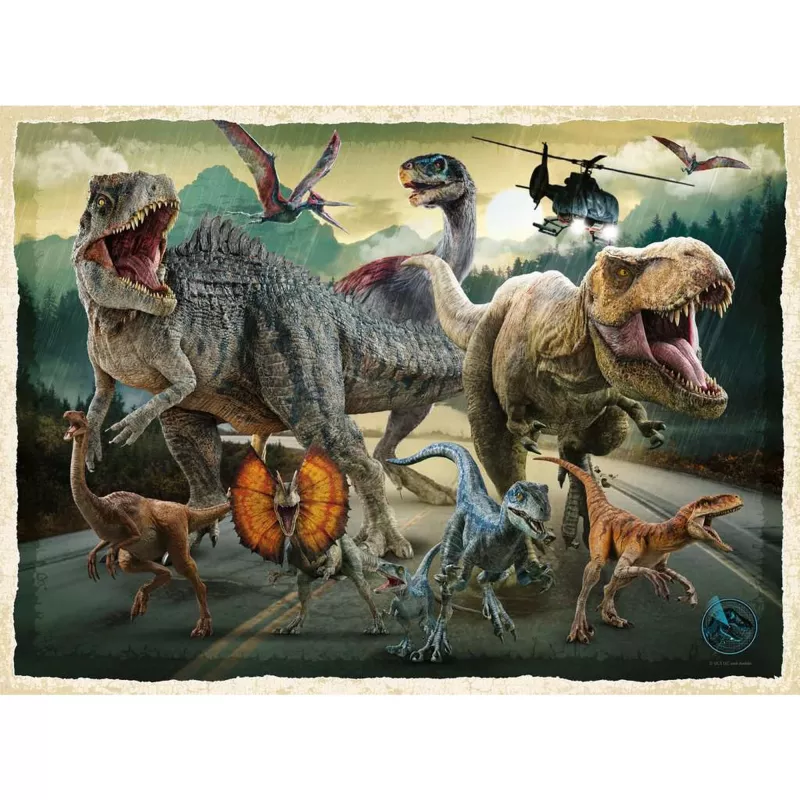 Detské puzzle Ravensburger Jurassic World Life Finds a Way – 200 dielov