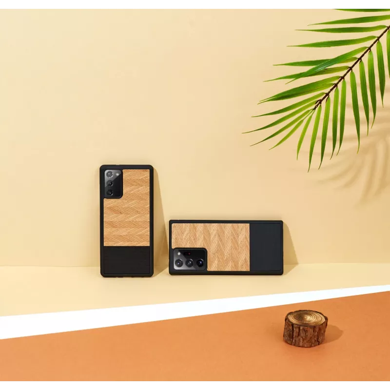 Puzdro na smartphone Man and Wood Galaxy Note 20 rybia kosť Nero čierna