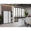 OLIV 2D CLOSED SHELVING UNIT, antracit/biela sada