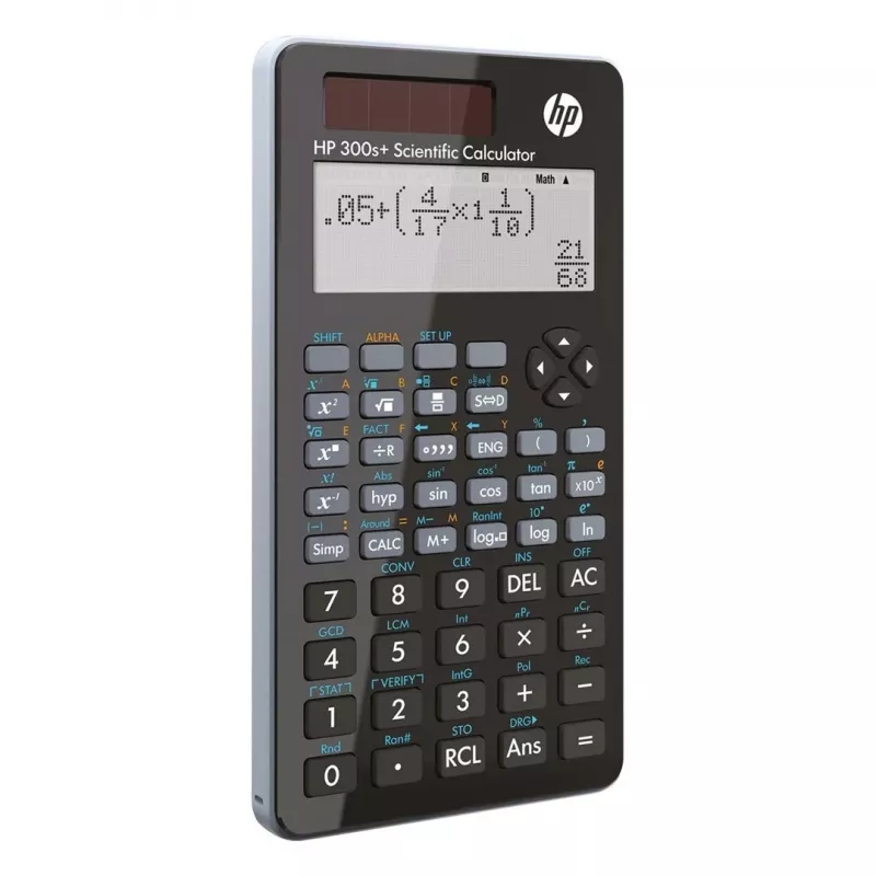HP 300s+ (NW277AA) vedecká vrecková kalkulačka, solárny článok + batéria LR44, 79 x 15 x 153 mm, 112 g, čierna