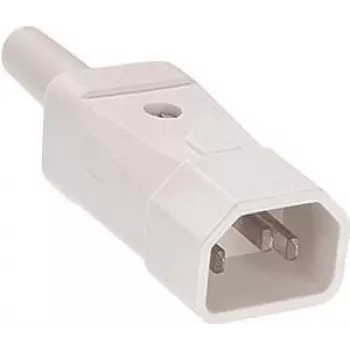 IEC-C14 sieťový konektor samec Bachmann 915.271 biely
