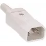 IEC-C14 sieťový konektor samec Bachmann 915.271 biely