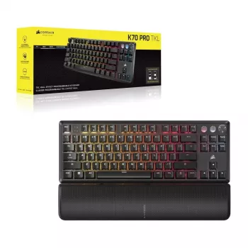 Mechanická tenkeyless klávesnica CORSAIR K70 PRO TKL — RGB podsvietenie, kompaktné rozloženie