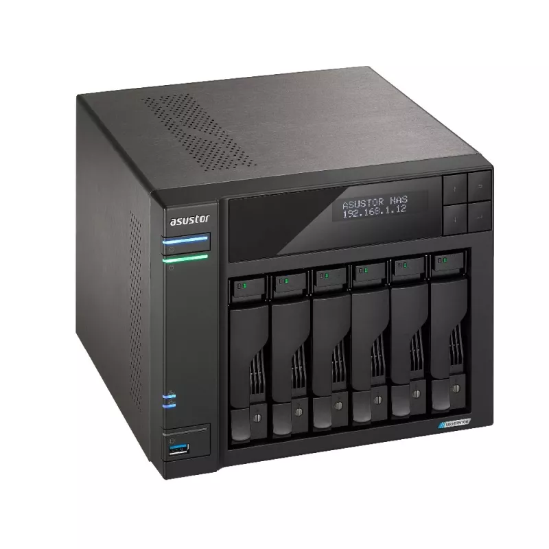 Asustor LOCKERSTOR 6 NAS Desktop Intel® Celeron® N5105 8 GB DDR4 HDD ADM čierny